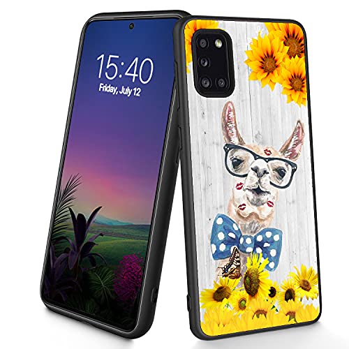 CUISHAN Kompatibel mit Galaxy A71 4G Hülle (nicht passend für A71 4G), dünne, weiche TPU-Silikon-Schutzhülle, stoßfest, rutschfest, für Samsung Galaxy A71 4G 6,7 Zoll (2020), (Sonnenblumen-Alpaka) von CUISHAN