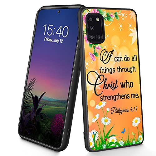 CUISHAN Kompatibel mit Galaxy A71 5G Hülle (nicht passend für A71 4G), dünne, weiche TPU-Silikon-Schutzhülle, stoßfest, rutschfest, für Samsung Galaxy A71 5G 6,7 Zoll (2020), (Philipper 4:13) von CUISHAN