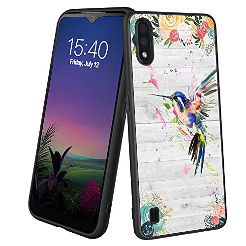 Kompatibel mit Galaxy A01 Hülle, dünne, weiche TPU-Silikon-Schutzhülle, stoßfest, rutschfest, für Samsung Galaxy A01 5,7 Zoll (2020), (Blumenkolibri) von CUISHAN