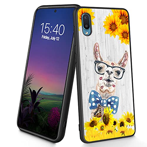 Kompatibel mit Galaxy A02 Hülle, dünne, weiche TPU-Silikon-Schutzhülle, stoßfest, rutschfest, für Samsung Galaxy A02 16,5 cm (6,5 Zoll) (2021), (Sonnenblumen-Alpaka) von CUISHAN