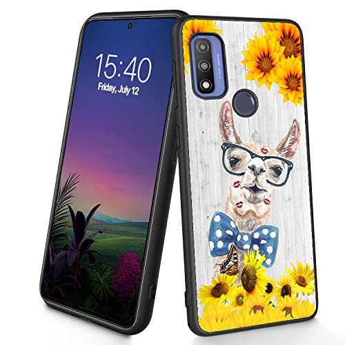Kompatibel mit Moto G Pure, dünne, weiche TPU-Silikon-Schutzhülle, stoßfest, rutschfest, für Motorola Moto G Pure 6,5 Zoll (2021), (Sonnenblumen-Alpaka) von CUISHAN