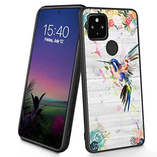 Kompatibel mit Pixel 4 XL, dünne, weiche TPU-Silikon-Schutzhülle, stoßfest, rutschfest, für Google Pixel 4 XL 16 cm (6,3 Zoll), Blumenkolibri von CUISHAN