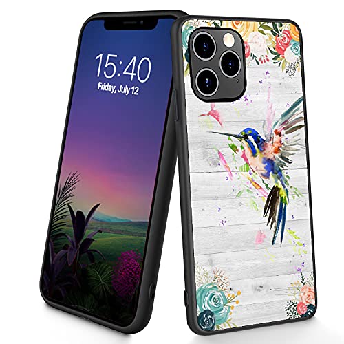 Kompatibel mit iPhone 11 Pro Max, dünne, weiche TPU-Silikon-Schutzhülle, stoßfest, rutschfest, für Apple iPhone 11 Pro Max 6,5 Zoll (2019), (Blumenkolibri) von CUISHAN