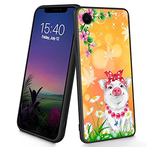Kompatibel mit iPhone XR-Hülle, schlank, weiches TPU-Silikon, stoßfest, rutschfest, Schutzhülle für Apple iPhone XR 6,1 Zoll (2018), (süßes Schweinchen) von CUISHAN
