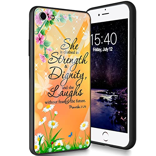 Schutzhülle aus gehärtetem Glas für iPhone 7/8/SE 2020, weiches Silikon-TPU-Stoßdämpfer, kratzfest, kompatibel mit Apple iPhone 7/8/SE 2020, 4,7 Zoll, Sprüche 31:25 Schutzhülle aus gehärtetem Glas für iPhone 7/8/SE 2020, weiches Silikon-TPU-Stoßdämpfer, kratzfest, kompatibel mit Apple iPhone 7/8/SE 2020, 4,7 Zoll, Sprüche 31:25 von CUISHAN