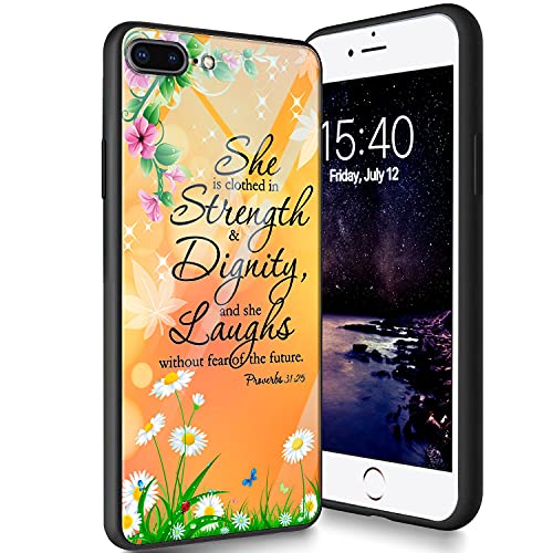 Schutzhülle aus gehärtetem Glas für iPhone 8 Plus/7 Plus, weiches Silikon-TPU-Stoßdämpfer, kratzfest, kompatibel mit Apple iPhone 8 Plus/7 Plus 5,5 Zoll, Sprüche 31:25 Schutzhülle aus gehärtetem Glas für iPhone 8 Plus/7 Plus, weiches Silikon-TPU-Stoßdämpfer, kratzfest, kompatibel mit Apple iPhone 8 Plus/7 Plus 5,5 Zoll, Sprüche 31:25 von CUISHAN