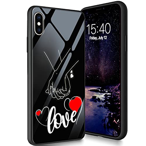Schutzhülle aus gehärtetem Glas für iPhone X/XS, weiches Silikon-TPU-Stoßdämpfer, kratzfest, kompatibel mit Apple iPhone X/XS 5,8 Zoll, Paare Schutzhülle aus gehärtetem Glas für iPhone X/XS, weiches Silikon-TPU-Stoßdämpfer, kratzfest, kompatibel mit Apple iPhone X/XS 5,8 Zoll, Paare von CUISHAN