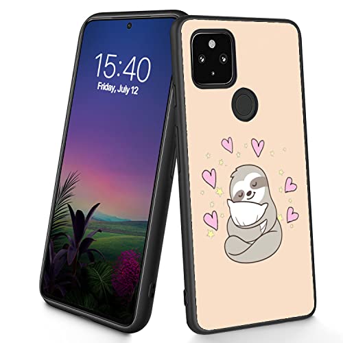 Schutzhülle für Pixel 4A 4G, dünn, weiches TPU-Silikon, stoßfest, rutschfest, für Google Pixel 4A 4G, 14,7 cm (5,8 Zoll), süßes Faultier von CUISHAN