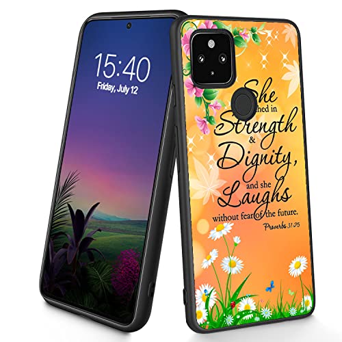 Schutzhülle für Pixel 5A 5G, dünn, weiches TPU-Silikon, stoßfest, rutschfest, für Google Pixel 5A 5G, 16,1 cm (6,3 Zoll), Sprichwörter 31:25 von CUISHAN