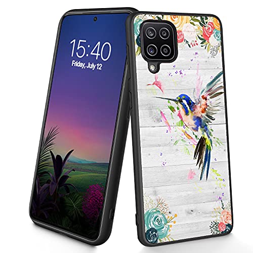 Schutzhülle für Samsung Galaxy A22 4G, dünn, weich, TPU-Silikon, stoßfest, rutschfest, für Samsung Galaxy A22 4G 16,3 cm (6,4 Zoll) (2021), (Blumenkolibri) von CUISHAN
