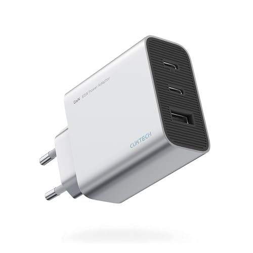 USB-C Ladegerät 65W, CUKTECH 3 Port PD Charger USB C Netzteil Schnellladegerät kompatibel mit MacBook Pro/Air, iPhone 15/14 Pro/13 Pro Max/12 Pro/XS, iPad Pro, Galaxy S23 Ultra, usw. von CUKTECH