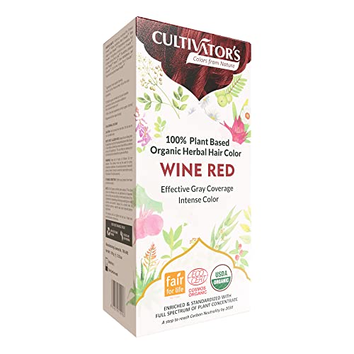 Cultivator's Organic Herbal Hair Colour - Wine Red 100g von CULTIVATOR'S