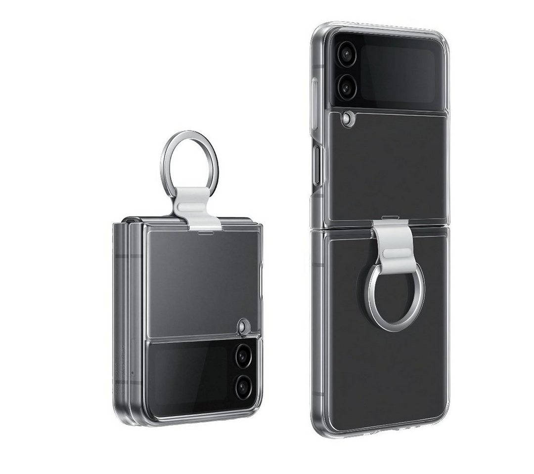 CULTZEN Handyhülle Hülle Schutzhülle Ringhalterung Samsung Galaxy Z Flip 4 Transparent Faltbares Smartphone, Robuste Hülle, Elegant Design, Polykarbonat, Hochwertiger Schutz, Ultraleichte Abdeckung, Transparente Schutzhülle, Kabelloses Laden, Premium Material, Zubehör von CULTZEN