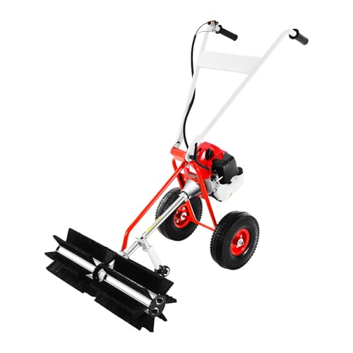 Benzin Kehrmaschine Kehrbesen Motorbesen 43cc Mit Räder, Handkehrmaschine Straßenkehrmaschine Benzin Für Kunstrasenplätzen Straßenreinigung, Hand-Zug-Start Benzin Kehrmaschine Kehrbesen Motorbesen 43cc Mit Räder, Handkehrmaschine Straßenkehrmaschine Benzin Für Kunstrasenplätzen Straßenreinigung, Hand-Zug-Start von CUMELLIIR