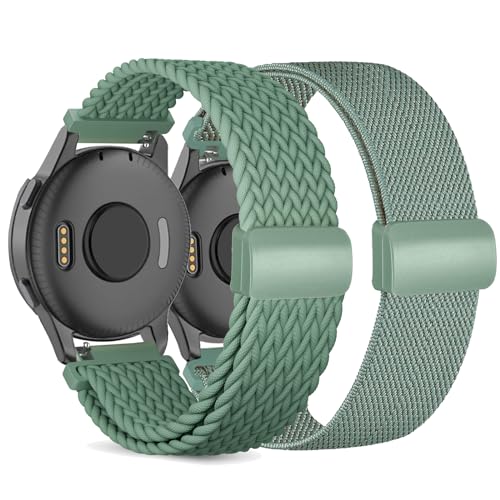 CUNUJIX 2 Stück Geflochtenes Ersatz für Garmin Venu Sq/Venu Sq 2/Venu 2 Plus/Venu Armband,20mm Elastisch Nylon Magnetverschluss Ersatzband für Garmin Vivoactive 5/ Vivomove Sport/Trend Damen Herren CUNUJIX 2 Stück Geflochtenes Ersatz für Garmin Venu Sq/Venu Sq 2/Venu 2 Plus/Venu Armband,20mm Elastisch Nylon Magnetverschluss Ersatzband für Garmin Vivoactive 5/ Vivomove Sport/Trend Damen Herren von CUNUJIX