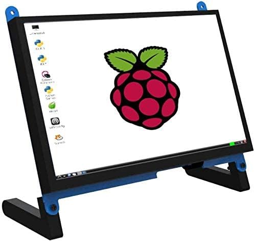 7-Zoll Touchscreen Monitor, Display mit Propellerständer, HD 1024x600 Treiberfrei Plug & Play Capacitive Touch 7 Zoll Bildschirm für Raspberry Pi 4/5, Computer, TV-Box, DVR, Spielgerät von CUQI