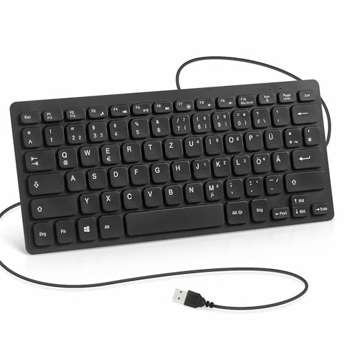 CUQI Mini Tastatur Kabelgebundene, 78 Ergonomische Tasten, USB-A-Schnittstelle, Tragbare Mini-Tastatur für Büro und Reisen CUQI Mini Tastatur Kabelgebundene, 78 Ergonomische Tasten, USB-A-Schnittstelle, Tragbare Mini-Tastatur für Büro und Reisen von CUQI