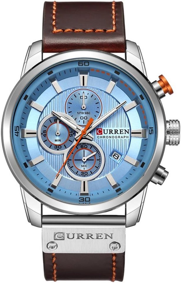 CURREN Japanisches Quarzwerk sorgt für präzise Zeitanzeige- 3 ATM wasserdicht Watch, Klassische Herrenuhr mit abriebfester Hardlex-Oberfläche CURREN Japanisches Quarzwerk sorgt für präzise Zeitanzeige- 3 ATM wasserdicht Watch, Klassische Herrenuhr mit abriebfester Hardlex-Oberfläche von CURREN