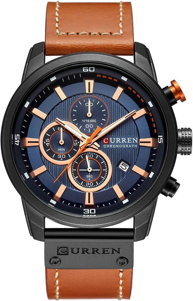 CURREN Quarzuhr mit präzisem Uhrwerk und analoger Anzeige- Sportlich Design Watch, Quarzuhr für Herren mit kratzfestem Mineralglas CURREN Quarzuhr mit präzisem Uhrwerk und analoger Anzeige- Sportlich Design Watch, Quarzuhr für Herren mit kratzfestem Mineralglas von CURREN