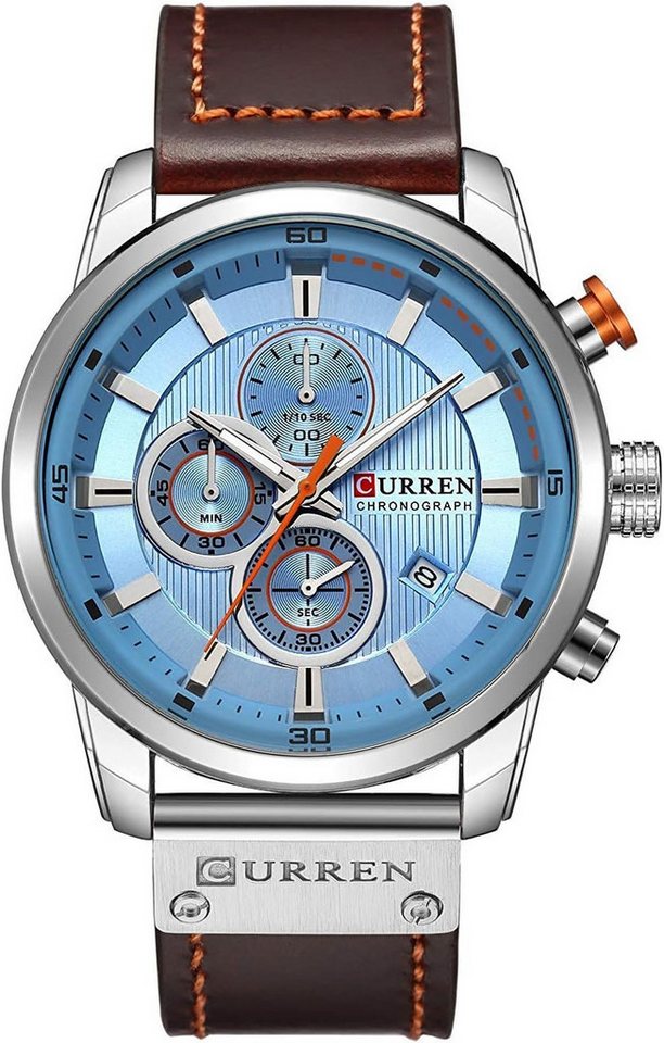 CURREN Stilvolles Design mit kleinem Zifferblatt und harmonischer Farbgebung Watch, Japanisches Quarzwerk sorgt Zeitanzeige auf mehreren Zifferblättern CURREN Stilvolles Design mit kleinem Zifferblatt und harmonischer Farbgebung Watch, Japanisches Quarzwerk sorgt Zeitanzeige auf mehreren Zifferblättern von CURREN
