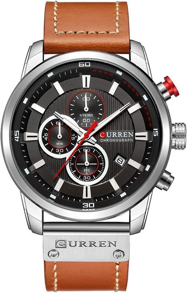 CURREN Stilvolles Design mit kleinem Zifferblatt und harmonischer Farbgebung Watch, Japanisches Quarzwerk sorgt Zeitanzeige auf mehreren Zifferblättern CURREN Stilvolles Design mit kleinem Zifferblatt und harmonischer Farbgebung Watch, Japanisches Quarzwerk sorgt Zeitanzeige auf mehreren Zifferblättern von CURREN
