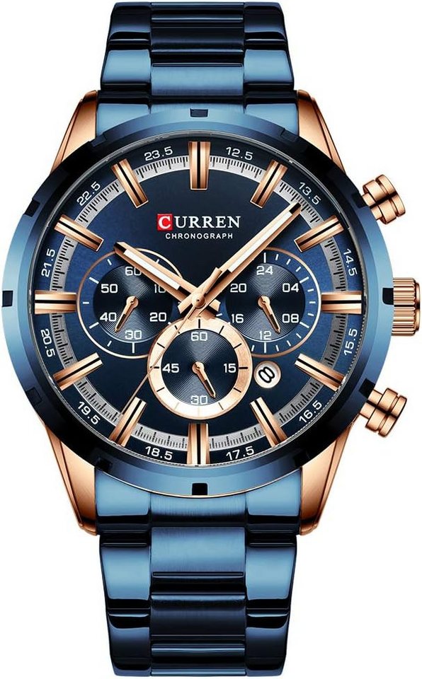 CURREN Zuverlässige Quarzwerk Präzise Quarz-Uhrwerk bietet exakte Zeitmessung Watch, mit Chronograph & Datum Die integrierte Stoppfunktion & Datumsanzeige CURREN Zuverlässige Quarzwerk Präzise Quarz-Uhrwerk bietet exakte Zeitmessung Watch, mit Chronograph & Datum Die integrierte Stoppfunktion & Datumsanzeige von CURREN