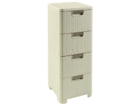 Curver Bookcase with 4 Drawers Curver Style Cream - 46823 von CURVER