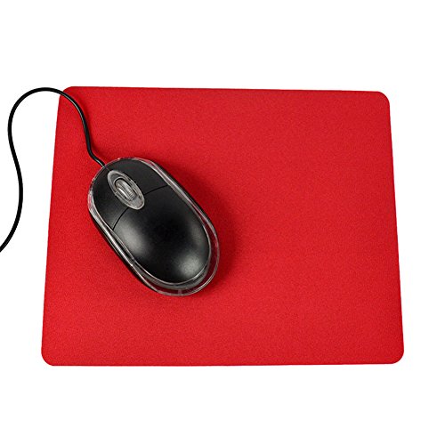 CUSROS 21,5 X 17,5 cm Mauspad Mauspad Mousepad, Gaming PC Laptop Mauspad Anti-Rutsch-Vollfarb-Rechteckmatte rot Einheitsgröße von CUSROS