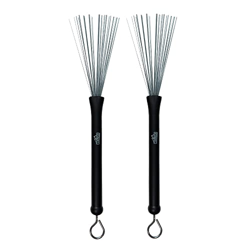 CUSTEAM Trommelbürsten einziehbare Drahtbürsten Drums Drum Sticks Bürste mit bequemen Gummigriffen, 33,8 x 2,3 x 2 cm CUSTEAM Trommelbürsten einziehbare Drahtbürsten Drums Drum Sticks Bürste mit bequemen Gummigriffen, 33,8 x 2,3 x 2 cm von CUSTEAM