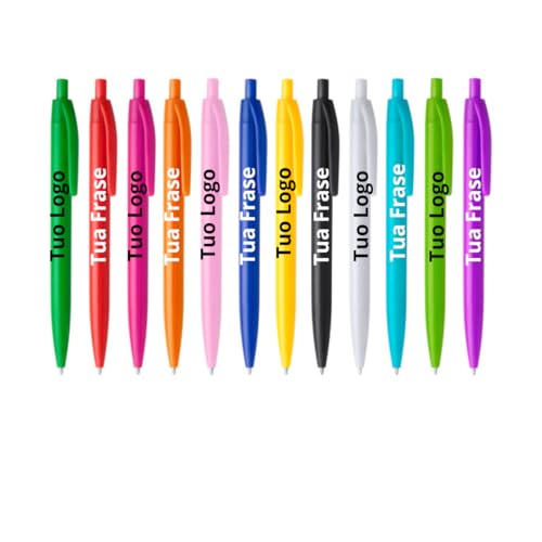 CUSTOM PRINT SHOPPING Personalisierbare Stifte mit Logo, erhältlich in 12 verschiedenen Farben, Druck von Stiften mit Logo oder einseitigem Spruch (Grün, 400 Stifte) von CUSTOM PRINT SHOPPING