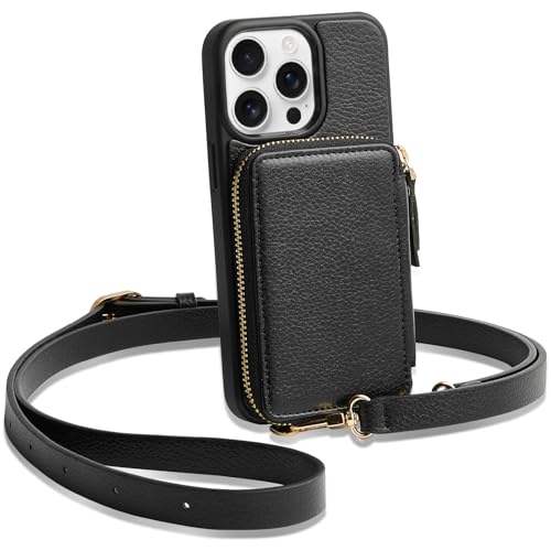 CUSTYPE Für iPhone 15 Pro Max Hülle, Handyhülle Für iPhone 15 Pro Max Hülle mit Band Hülle aus Mikrofaserleder mit Geldbörse und Kartenfach, Handykette Hülle Für Apple iPhone 15 Pro Max Schwarz 6,7” CUSTYPE Für iPhone 15 Pro Max Hülle, Handyhülle Für iPhone 15 Pro Max Hülle mit Band Hülle aus Mikrofaserleder mit Geldbörse und Kartenfach, Handykette Hülle Für Apple iPhone 15 Pro Max Schwarz 6,7” von CUSTYPE