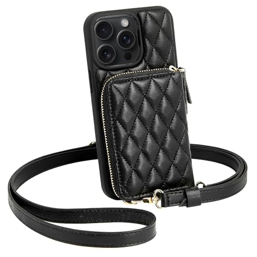 CUSTYPE für iPhone 15 Pro Max Hülle mit Band, Handyhülle für iPhone 15 Pro Max mit Kartenfach, Geldbörse Hülle aus Mikrofaserleder, Handykette Hülle für Apple iPhone 15 Pro Max Schwarz 6,7” CUSTYPE für iPhone 15 Pro Max Hülle mit Band, Handyhülle für iPhone 15 Pro Max mit Kartenfach, Geldbörse Hülle aus Mikrofaserleder, Handykette Hülle für Apple iPhone 15 Pro Max Schwarz 6,7” von CUSTYPE