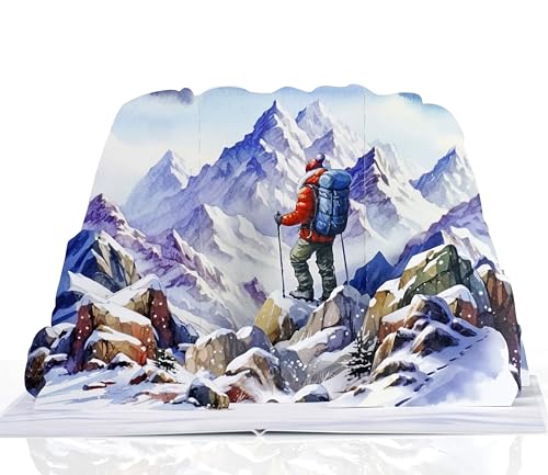 CUTPOPUP Das Abenteuer wartet Geburtstagskarten für Männer, Geburtstagskarte Mann, Vatertag Karte, Geburtstags-Pop-Up-Karte, 3D-Grußkarte, Schönen Vatertag (Rock Climbing) US8-BD151DE von CUT POPUP.COM