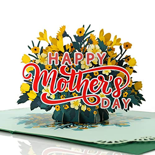 CUTPOPUP Muttertagskarte, Geburtstagskarte Frau, Hochzeitskarte 3D-Gruß, Romantische Liebeskarte (Happy Mother's Day Ver1) US8-19DE von CUT POPUP.COM