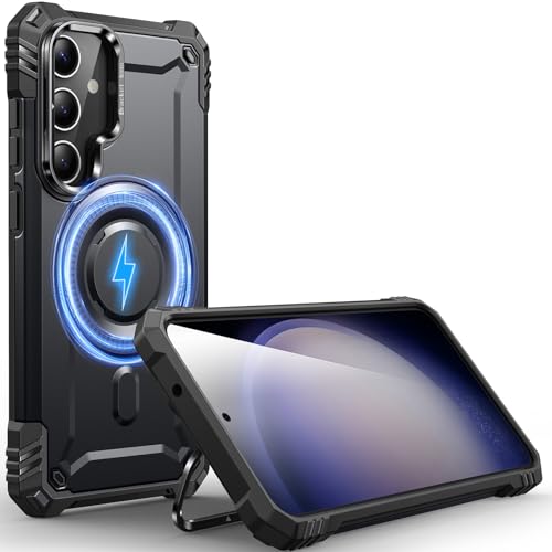 Hülle Kamera-Ständer für Galaxy S23, [Kompatibel mit Mag-Safe] [Integrierter Kamera-Ständer],Militärqualität Fallschutz,Hülle für Samsung Galaxy S23 6,1",Schwarz von CUTELFON