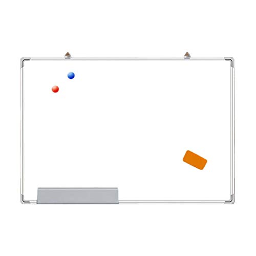 CUTPOIY Doppelseitiges Whiteboard zum Aufhängen, Aluminiumlegierung, Rahmen für Nachrichten, Memoboard für Büro, Training, Zuhause, Schule, Unterricht (Größe: 60 x 90 cm) (Silber, 50 x 70 cm) von CUTPOIY