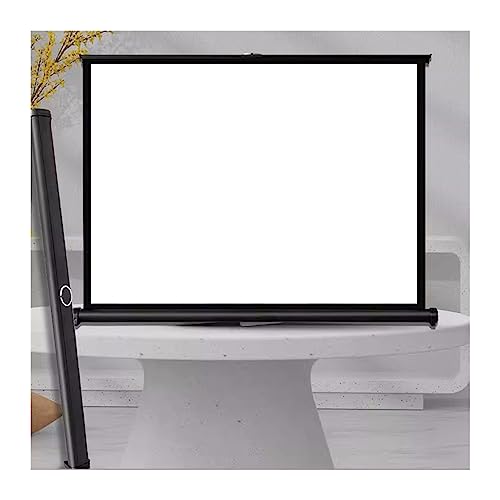 CUTPOIY Tragbare Projektionsleinwand, Projektor-Film-Leinwände für Heimkino, 50,8 cm, 76,2 cm, 101,6 cm, 127 cm (50,8 - 40 Zoll), manuelle herunterziehbare Projektor-Leinwand für Präsentation, Bildung von CUTPOIY