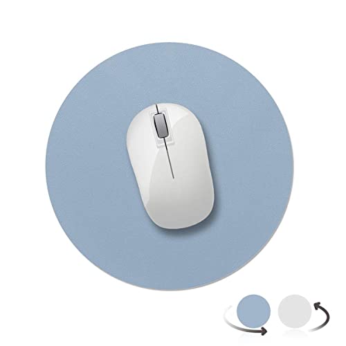 CUTTOW Mauspad Runde Office, Mauspad Gaming Mauspad PU Leder,Mousepad 250mm doppelte Farbefür, Wasserdichtes Rutschfestes Mousepad für PC, Computer und Laptop, Blau/Silber, 25×25CM CUTTOW Mauspad Runde Office, Mauspad Gaming Mauspad PU Leder,Mousepad 250mm doppelte Farbefür, Wasserdichtes Rutschfestes Mousepad für PC, Computer und Laptop, Blau/Silber, 25×25CM von CUTTOW