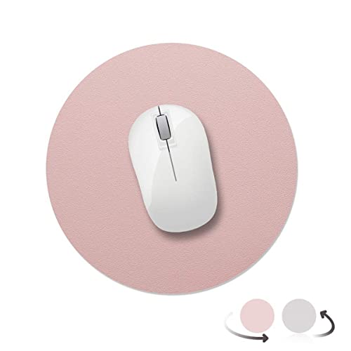 CUTTOW Mauspad Runde Office, Mauspad Gaming Mauspad PU Leder,Mousepad 250mm doppelte Farbefür, Wasserdichtes Rutschfestes Mousepad für PC, Computer und Laptop, Rosa/Silber CUTTOW Mauspad Runde Office, Mauspad Gaming Mauspad PU Leder,Mousepad 250mm doppelte Farbefür, Wasserdichtes Rutschfestes Mousepad für PC, Computer und Laptop, Rosa/Silber von CUTTOW