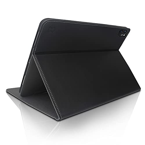 iPad Pro 2021 12,9 Zoll PU-Leder-Hülle – Sicherer Ständer aus jedem Winkel und sicherer Apple Pencil Halter Protector für iPad Pro 12,9 Zoll 2021 – Einfacher Zugriff auf alle Bedienelemente – von CUVR