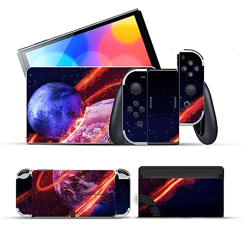 CUZKC Skin MIT Switch,Aufkleber Sticker Decal Folie Abziehbild Faceplates Klebefolie für Switch OLED Konsole&Joy Con&Dock&Grip,Skin Sticker für Switch OLED Modell(C) von CUZKC