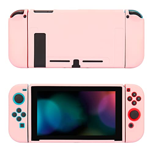 CUZKC kompatible für Nintendo Switch-Hülle, matte TPU-Softshell-Hülle, abnehmbare für Nintendo Switch-Hülle für Switch-Konsole und Joy-Con, stoßdämpfend und kratzfest (Rosa) von CUZKC