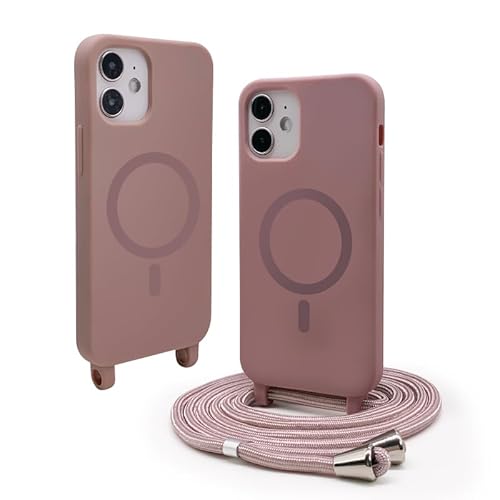 CUZZCASE Silikon Schutzhülle kompatibel mit iPhone 11,Kabellosem Laden,Silikon Stylische Verstellbarer Halskette Handyhülle-Lotus Farbe von CUZZCASE
