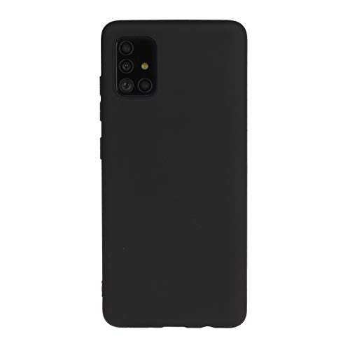 CUagain Kompatibel mit Samsung Galaxy A51 4G 2019 Hülle Silikon Muster Hüllen Handyhülle Ultra Dünn Slim One Piece Gummi Cover Bumper Kratzfest TPU Case für Mädchen Damen Schwarz von CUagain