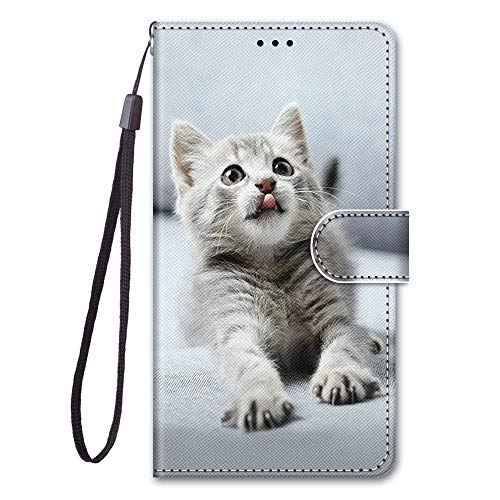 CUagain für Samsung Galaxy Note 20 Ultra 4G 5G Hülle Leder Kartenfach Silikon Animal Motiv Muster Klappbar Flip Hüllen Magnetisch Handyhülle Brieftasche Bumper PU Cover Stoßfest Case Mädchen Damen von CUagain