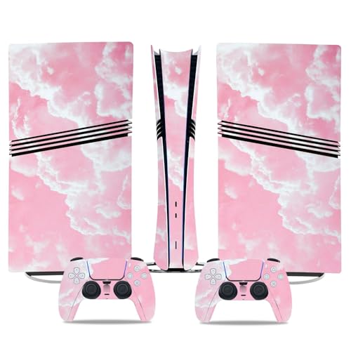 Für PS5 Pro Skin Disc Edition & Für PS5 Pro Skin Digital Edition Konsole Und Controller Vinyl Cover Skins Wraps Kratzfest Kompatibel 40182 Kein Schäumen Blasenfrei(Disc Version) von CVCMGDGNEA