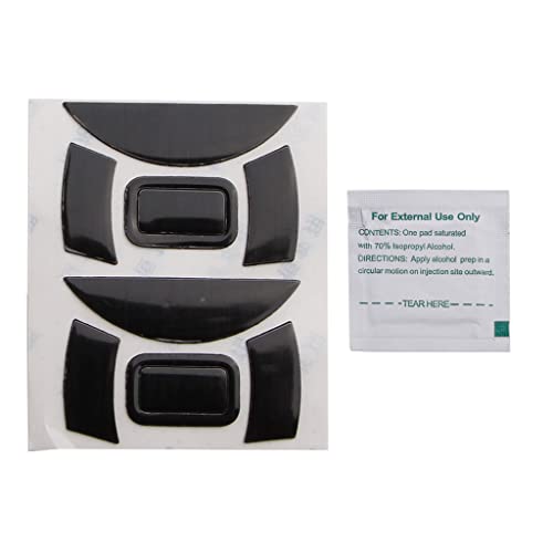 2 Set Mausfüße Mausschuhe Aufkleber Pad abgerundete Gleiter gebogene Kanten Ersatz für DeathAdder Essential 2000 Deathadder Essential Mouse Skates Mouse Feet von CVZQTE