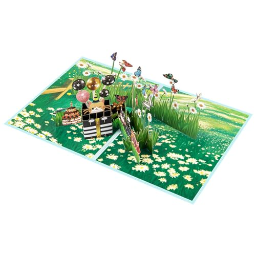 3D-Popup-Karte Schmetterling Popup Grußkarten Geschenkkarten mit Umschlag und Notizkarten für Geburtstag Abschlussfeier Party 3D Schmetterling Popup Grußkarte von CVZQTE