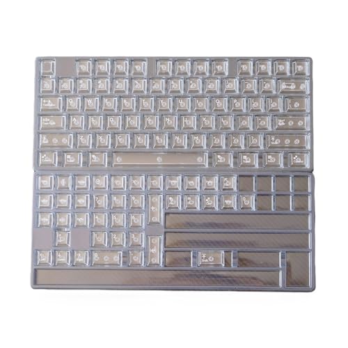 CVZQTE 114 Keys/Set PC Volltransparente Tastaturen mit Hintergrundbeleuchtung Original Höhe Tastenkappen für mechanische Tastaturen von CVZQTE