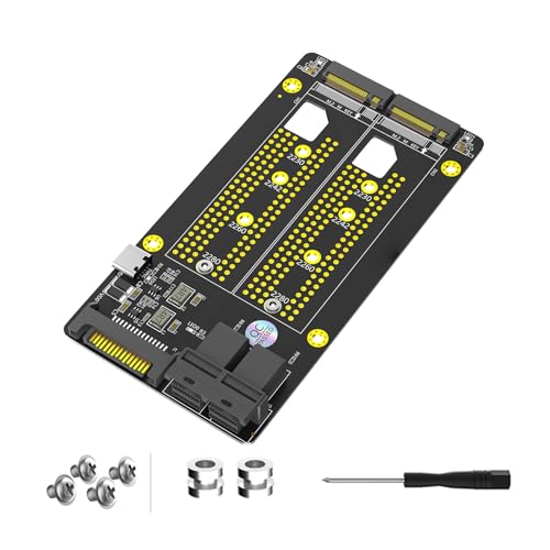 CVZQTE Doppelte NVMe Solid Disk Zu Zwei SFF 8643-Konvertern Schnell Für Mehrere Formfaktoren Unterstützt 2230/2242/2260/2280 Solid Disk Erweiterung von CVZQTE